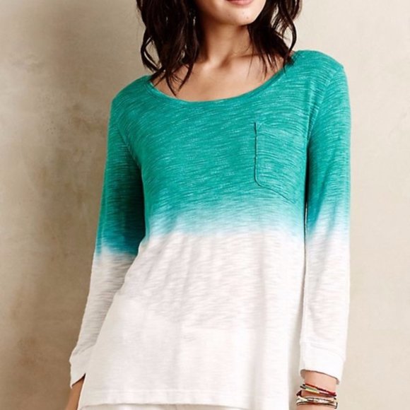 Anthropologie Language Ombré Blouse w/ Cutout Back - Picture 1 of 5